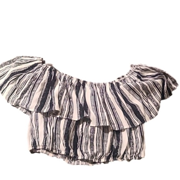 Astral the Label Striped Crop Top‎ Medium - Picture 1 of 3